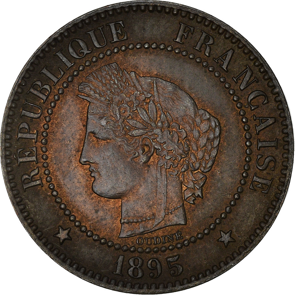 Moneta, Francia, Cérès, 2 Centimes, 1895, Paris, SPL, Bronzo, KM:827.1