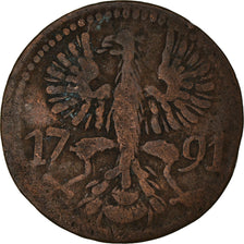 Coin, German States, AACHEN, 12 Heller, 1791, VF(30-35), Copper, KM:51