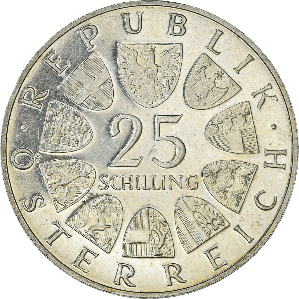 Münze, Österreich, 25 Schilling, 1964, VZ+, Silber, KM:2895.1