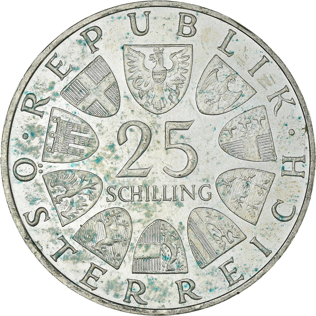Moneta, Austria, 25 Schilling, 1971, AU(55-58), Srebro, KM:2910