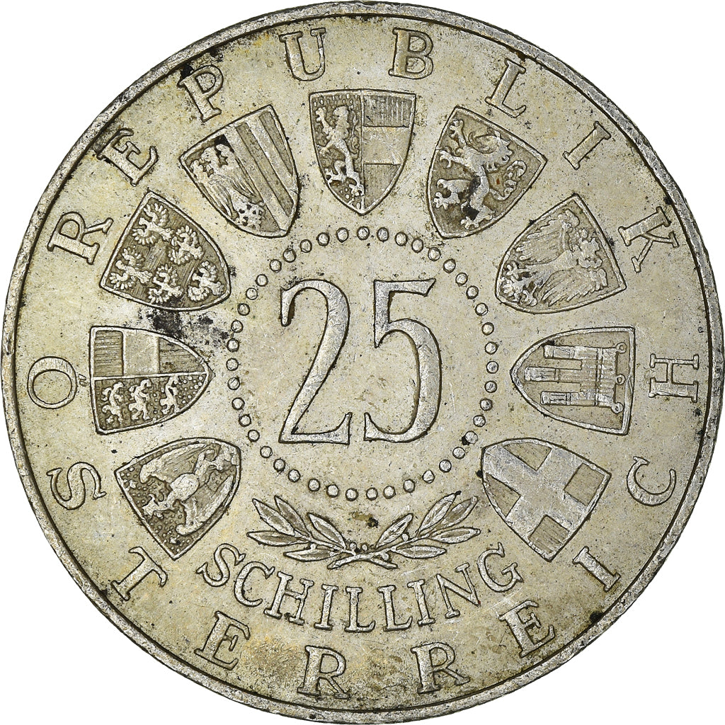 Münze, Österreich, 25 Schilling, 1956, VZ, Silber, KM:2881