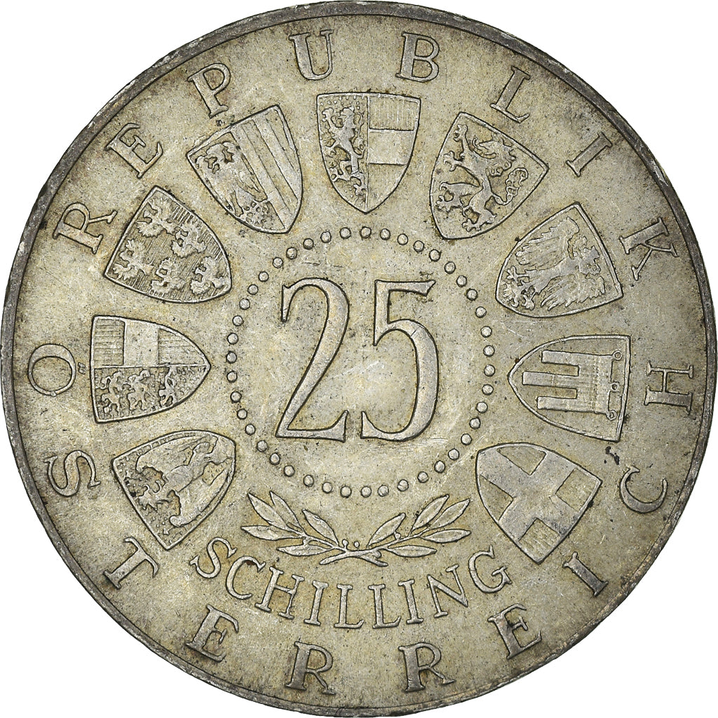 Münze, Österreich, 25 Schilling, 1957, SS+, Silber, KM:2883