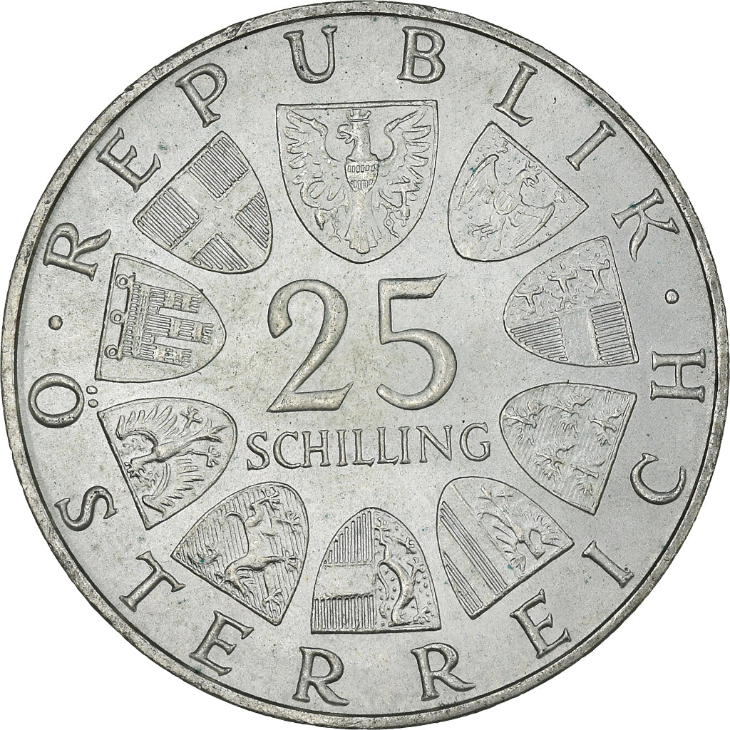 Münze, Österreich, 25 Schilling, 1970, VZ+, Silber, KM:2907