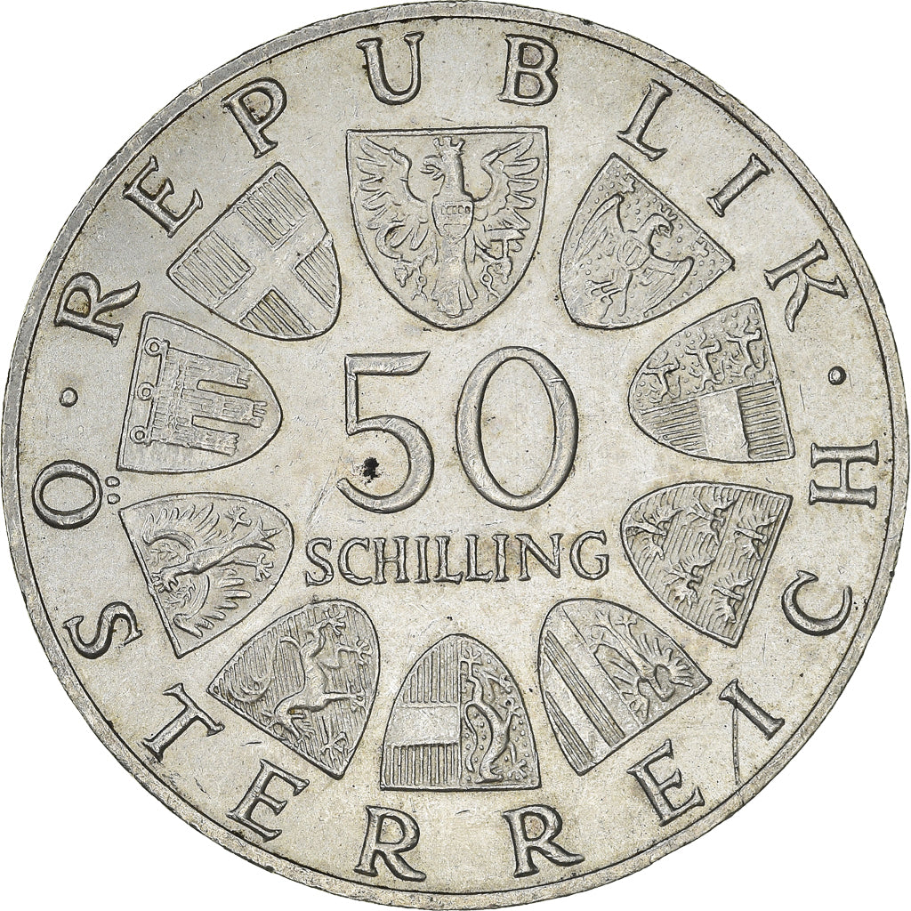 Coin, Austria, 50 Schilling, 1965, AU(55-58), Silver, KM:2898