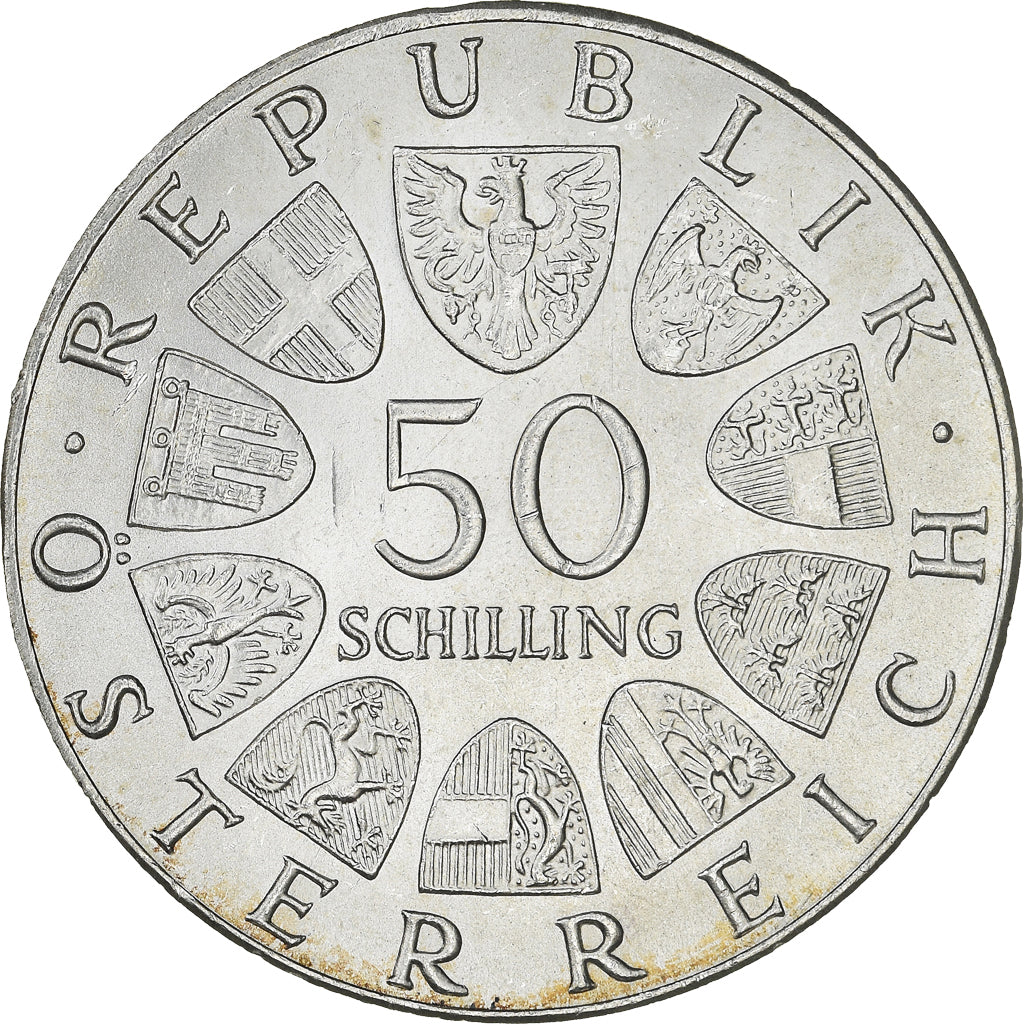 Münze, Österreich, 50 Schilling, 1965, VZ+, Silber, KM:2898