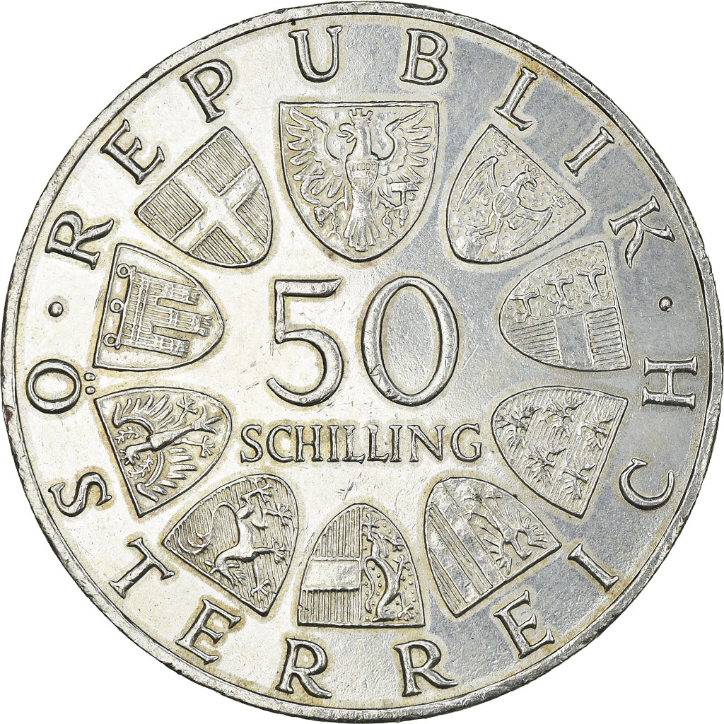 Münze, Österreich, National Bank, 50 Schilling, 1966, VZ, Silber, KM:2900