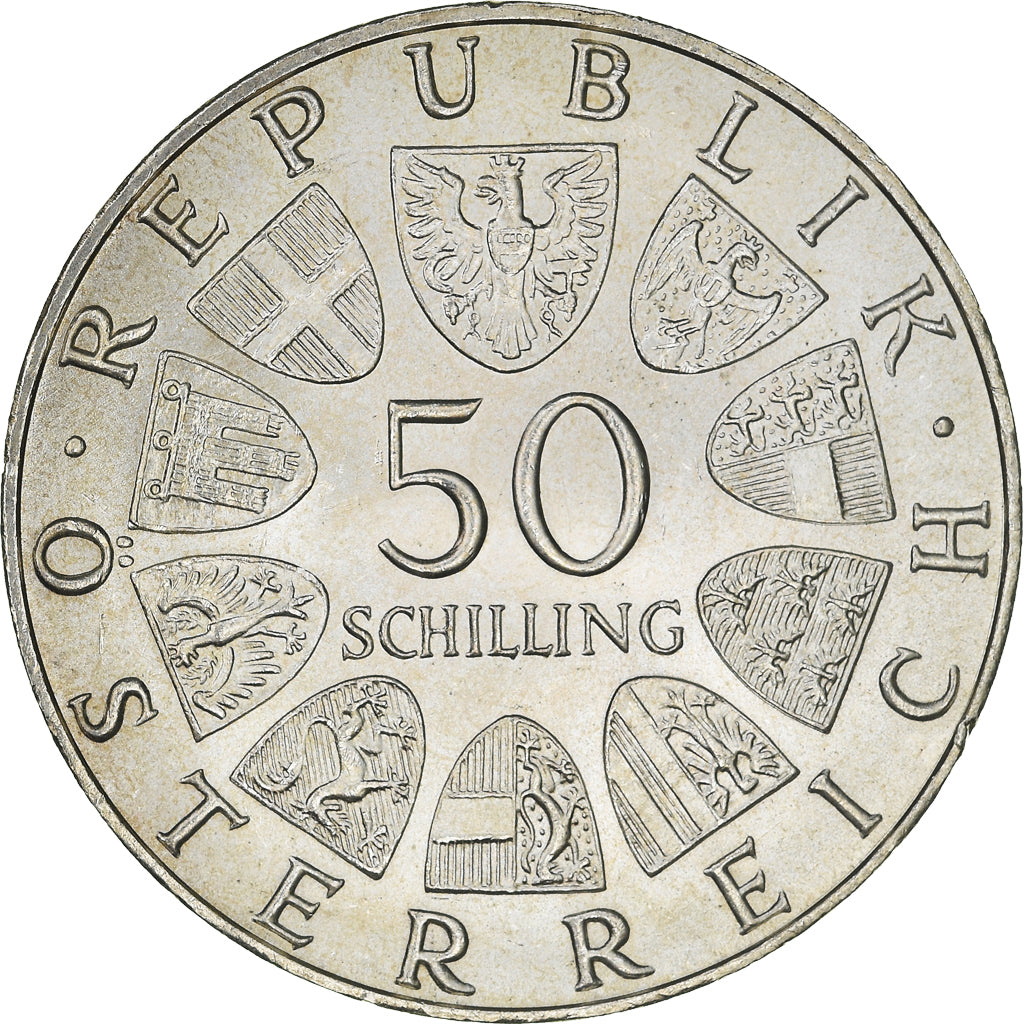 Monnaie, Autriche, 50 Schilling, 1970, SPL, Argent, KM:2909