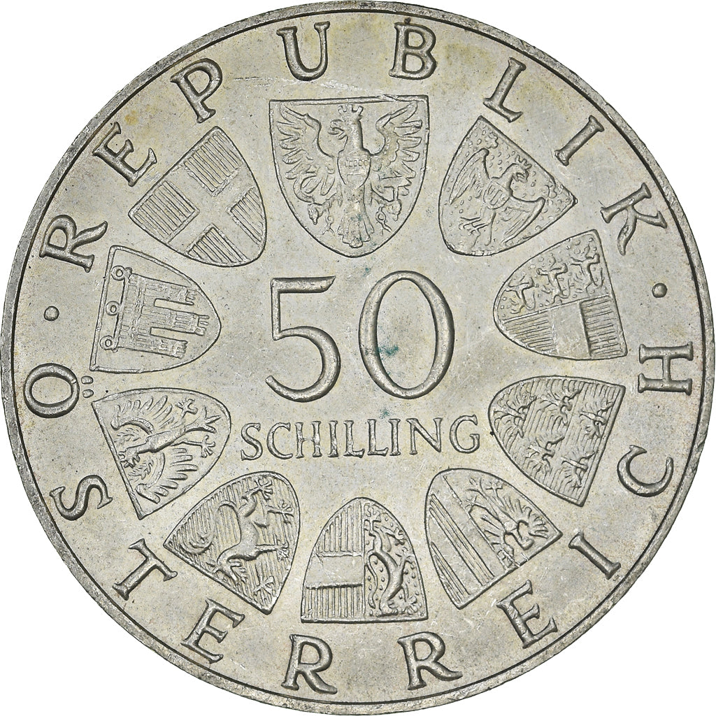 Münze, Österreich, 50 Schilling, 1970, UNZ, Silber, KM:2909