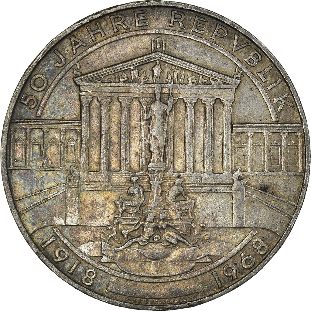 Coin, Austria, 50 Schilling, 1968, AU(55-58), Silver, KM:2904.1