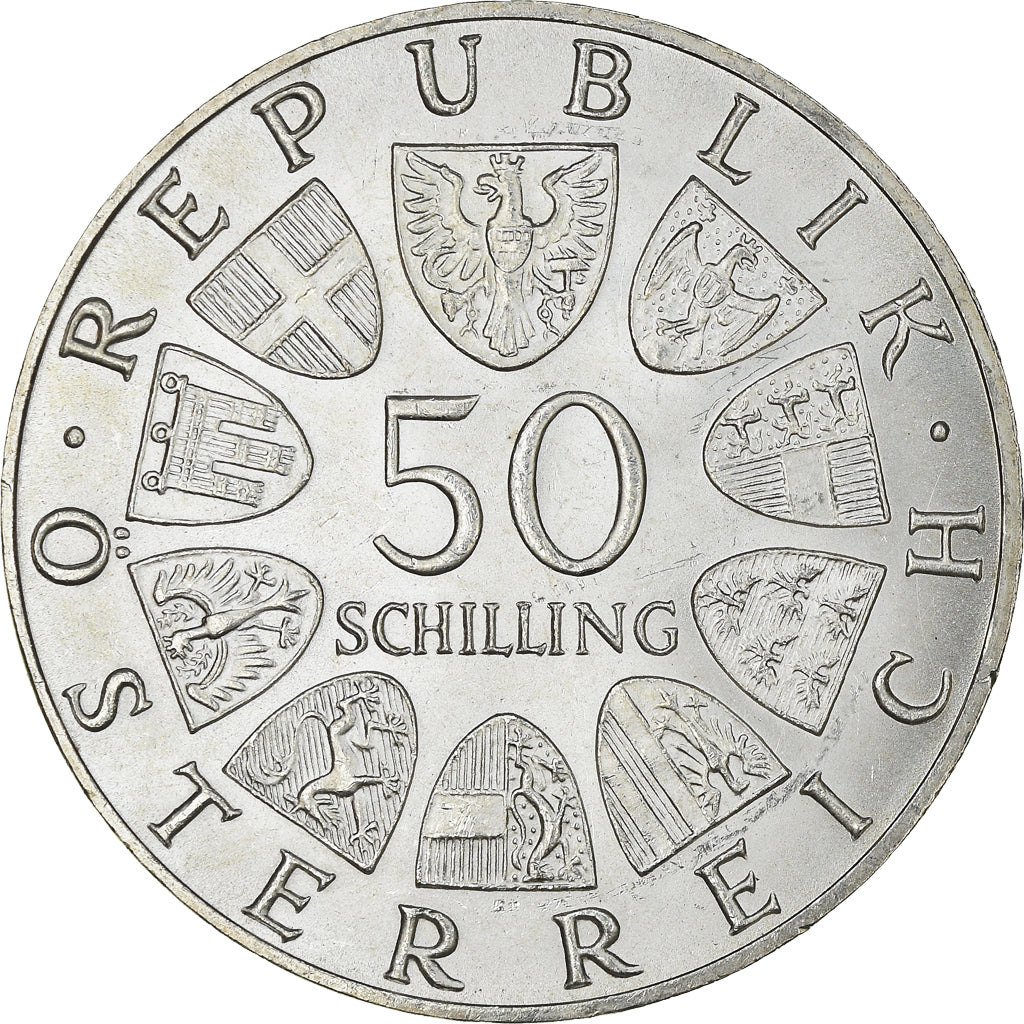 Moneta, Austria, 50 Schilling, 1968, MS(63), Srebro, KM:2904.1