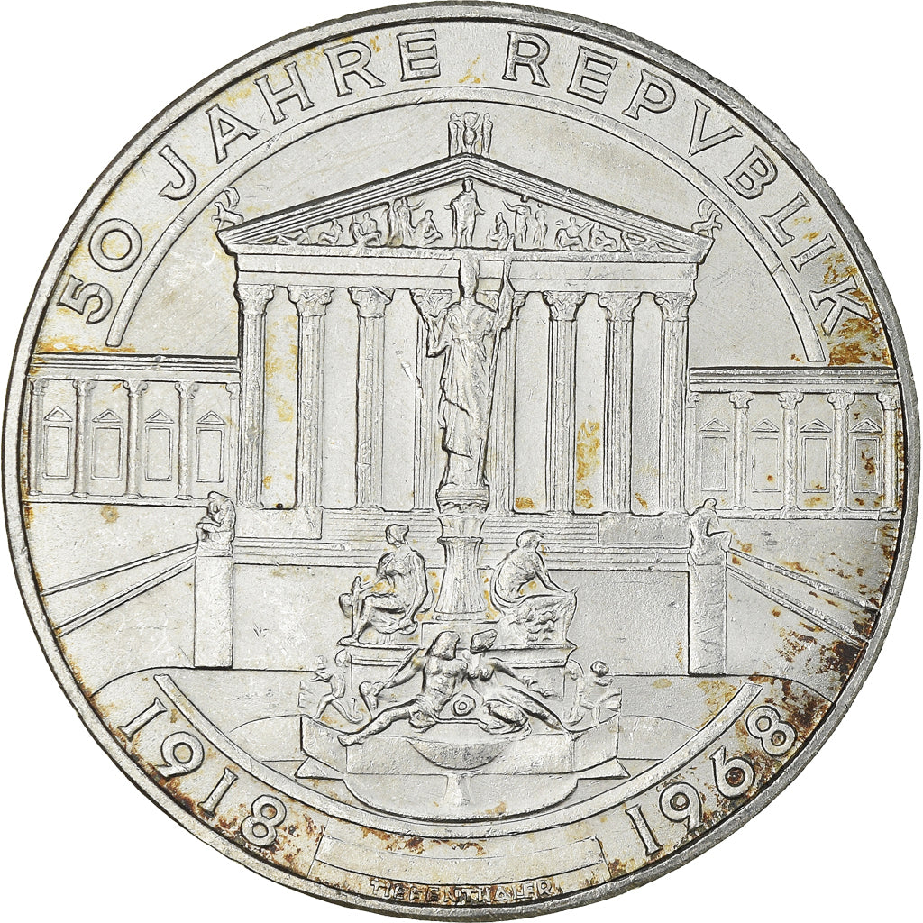 Monnaie, Autriche, 50 Schilling, 1968, SPL, Argent, KM:2904.1