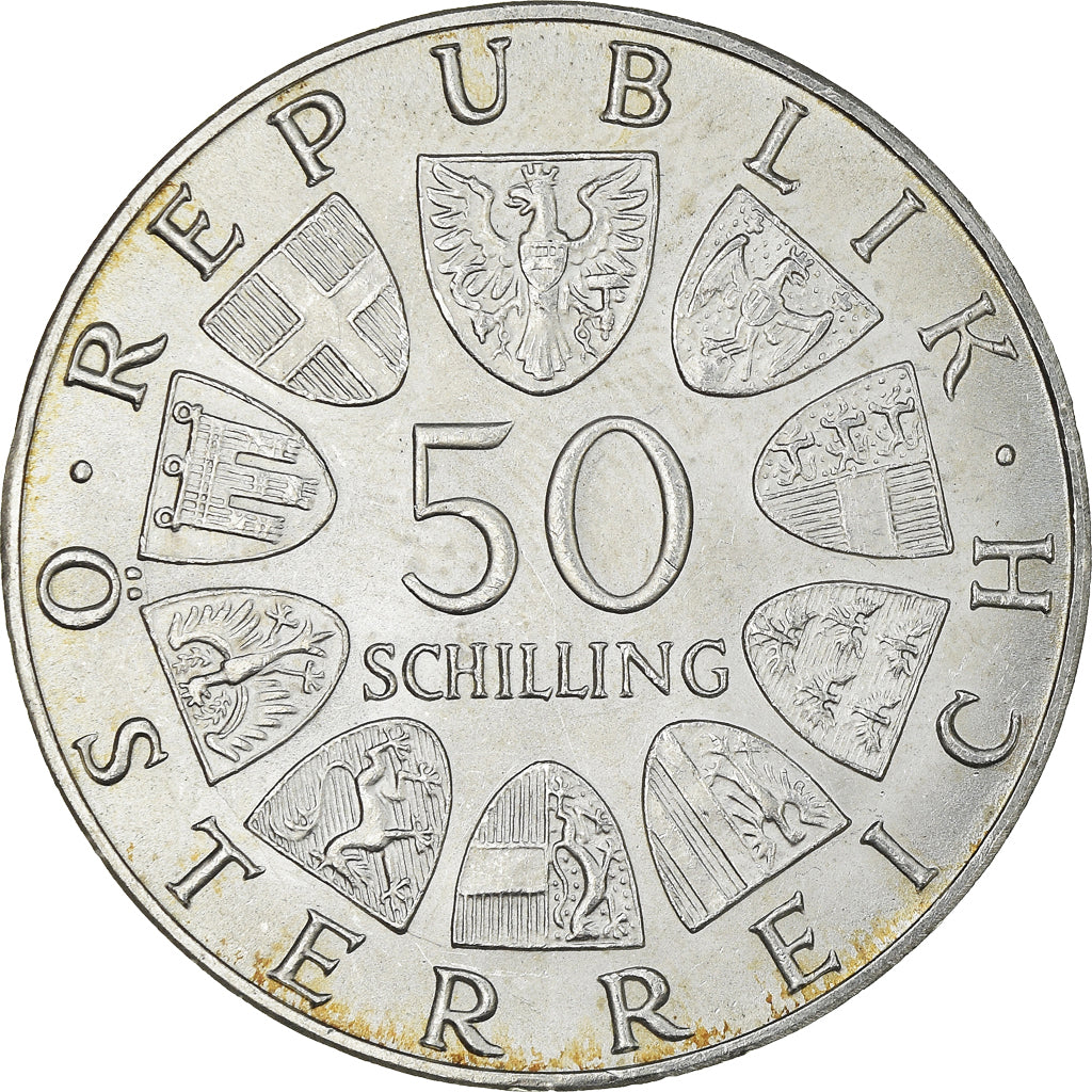 Monnaie, Autriche, 50 Schilling, 1968, SPL, Argent, KM:2904.1