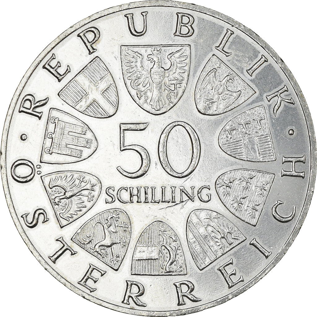 Coin, Austria, 50 Schilling, 1967, AU(55-58), Silver, KM:2902