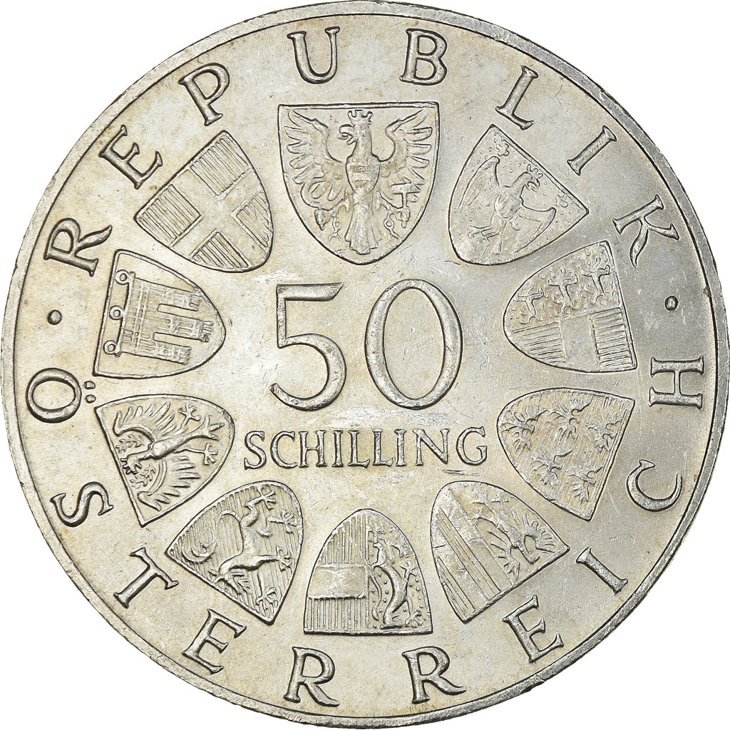 Moneta, Austria, 50 Schilling, 1967, MS(63), Srebro, KM:2902