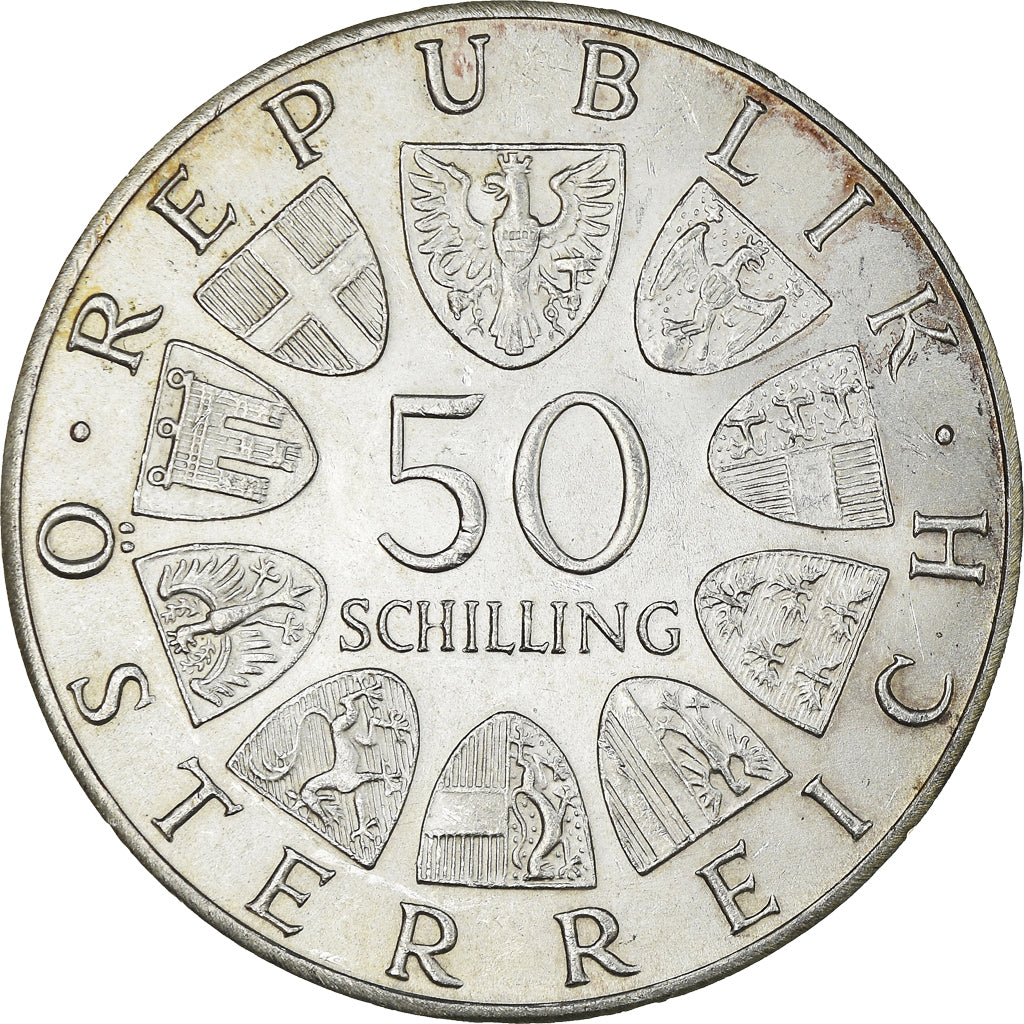 Moneta, Austria, 50 Schilling, 1967, MS(63), Srebro, KM:2902
