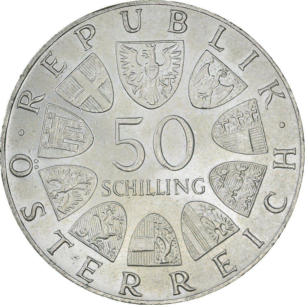 Münze, Österreich, 50 Schilling, 1973, UNZ, Silber, KM:2917