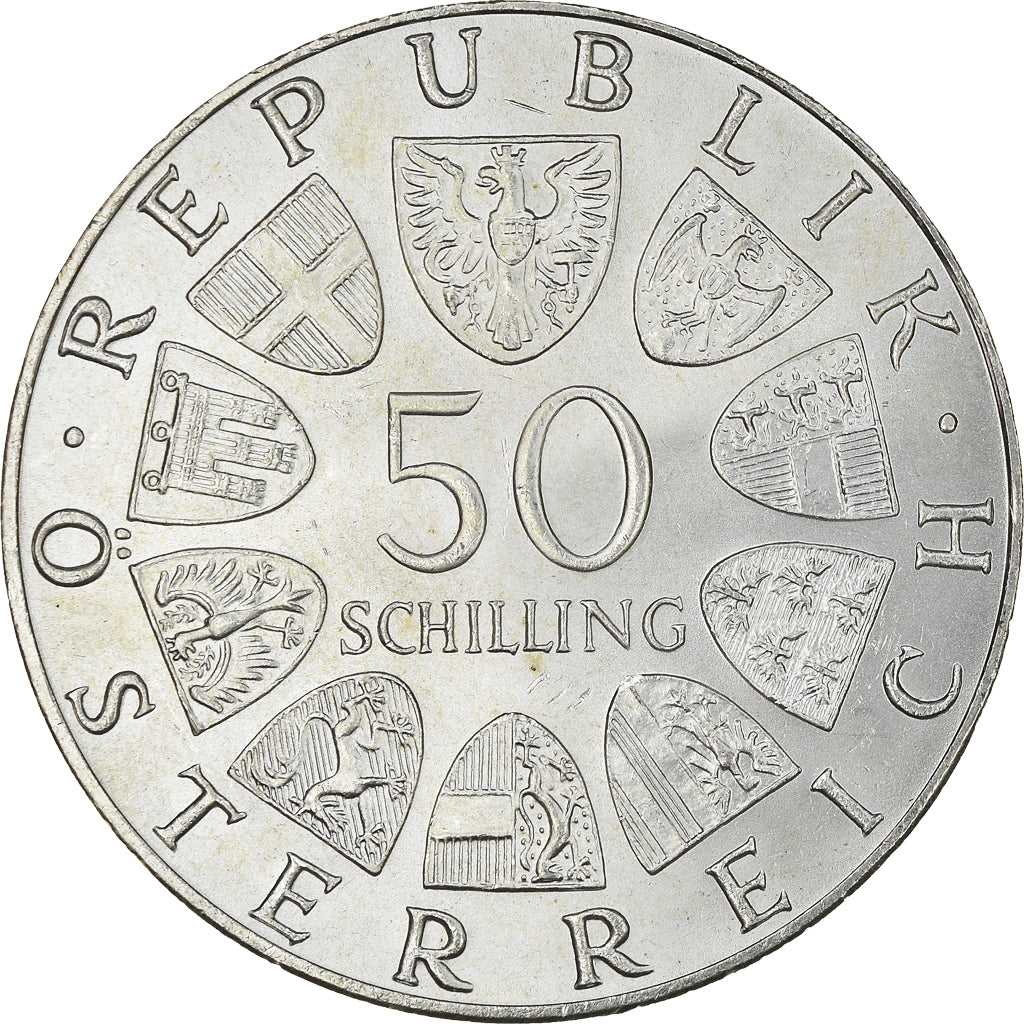 Moneta, Austria, 50 Schilling, 1973, MS(63), Srebro, KM:2916