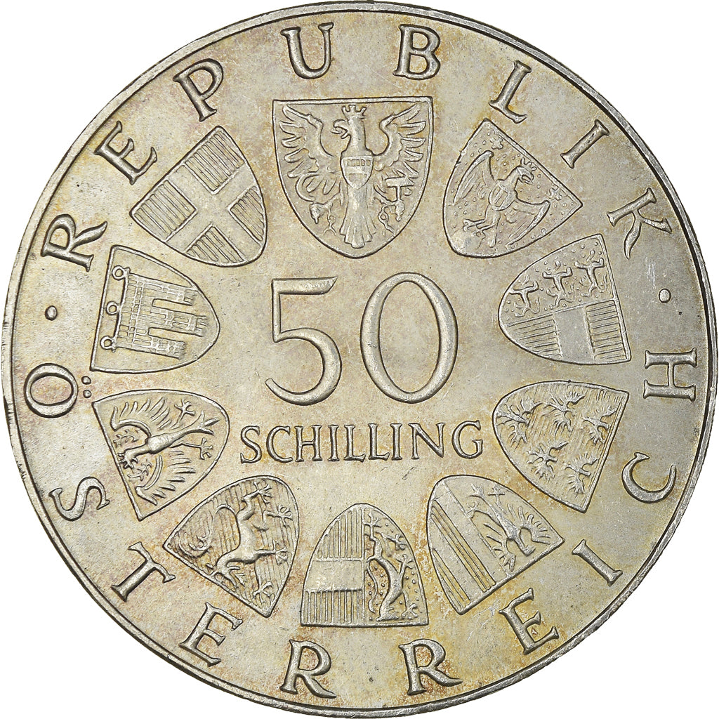 Monnaie, Autriche, 50 Schilling, 1972, SPL, Argent, KM:2913
