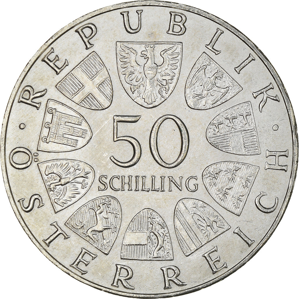 Münze, Österreich, 50 Schilling, 1972, UNZ+, Silber, KM:2914