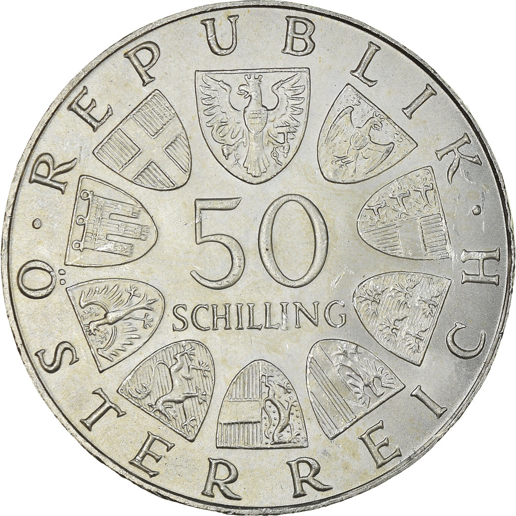 Monnaie, Autriche, 50 Schilling, 1972, SPL+, Argent, KM:2914