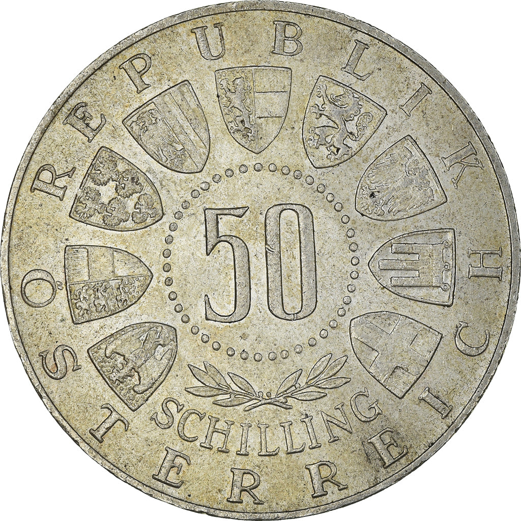 Coin, Austria, 50 Schilling, 1964, MS(60-62), Silver, KM:2896