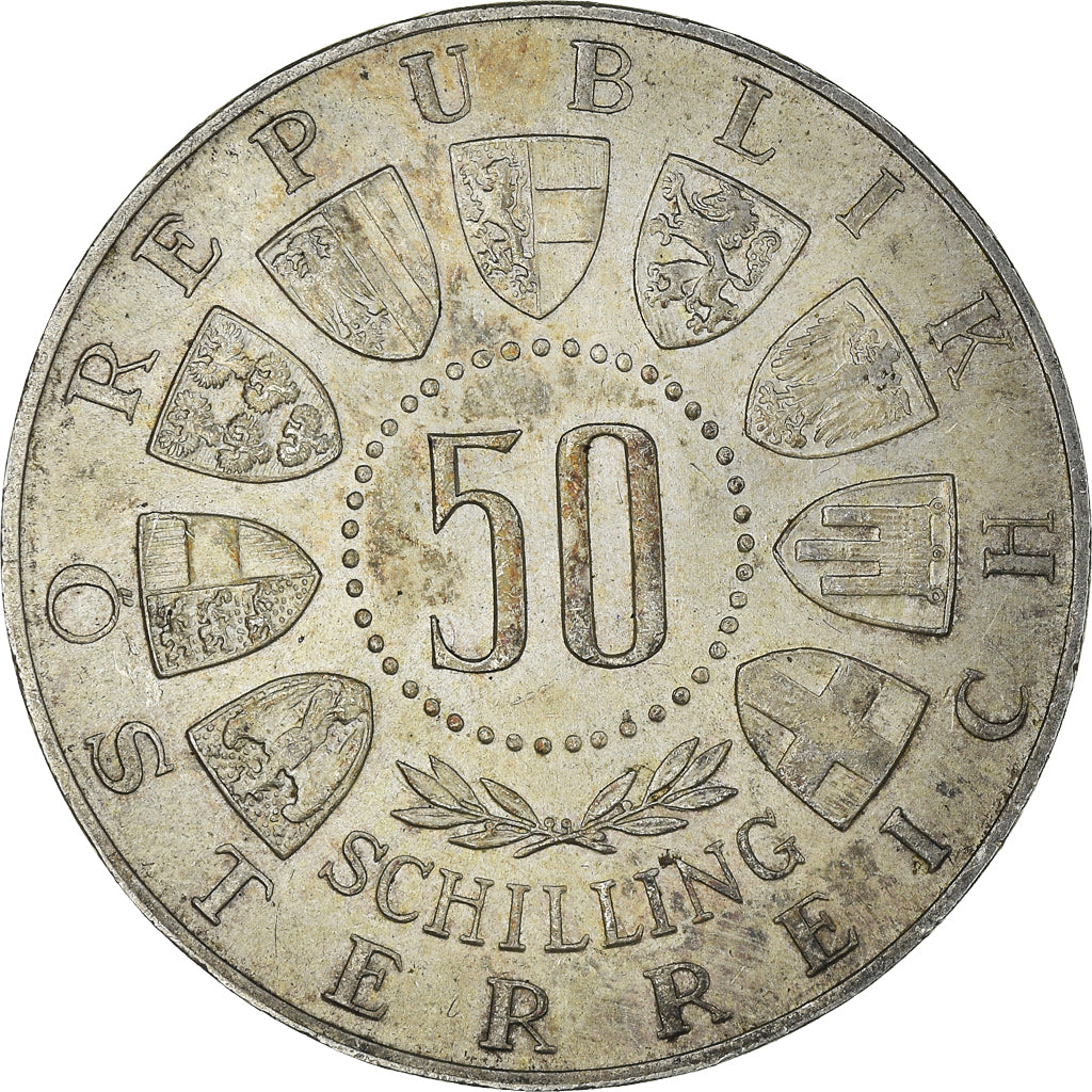 Coin, Austria, 50 Schilling, 1964, MS(60-62), Silver, KM:2896