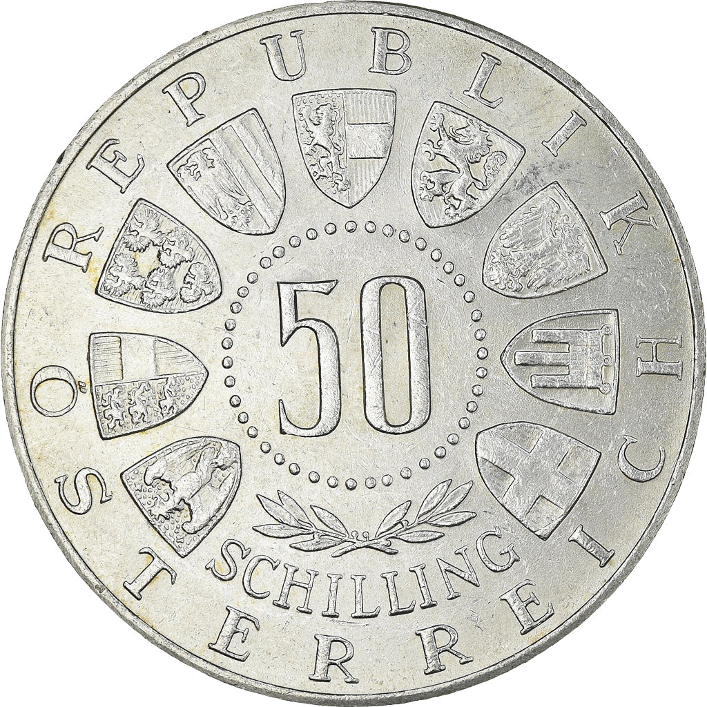 Moneta, Austria, 50 Schilling, 1964, MS(60-62), Srebro, KM:2896
