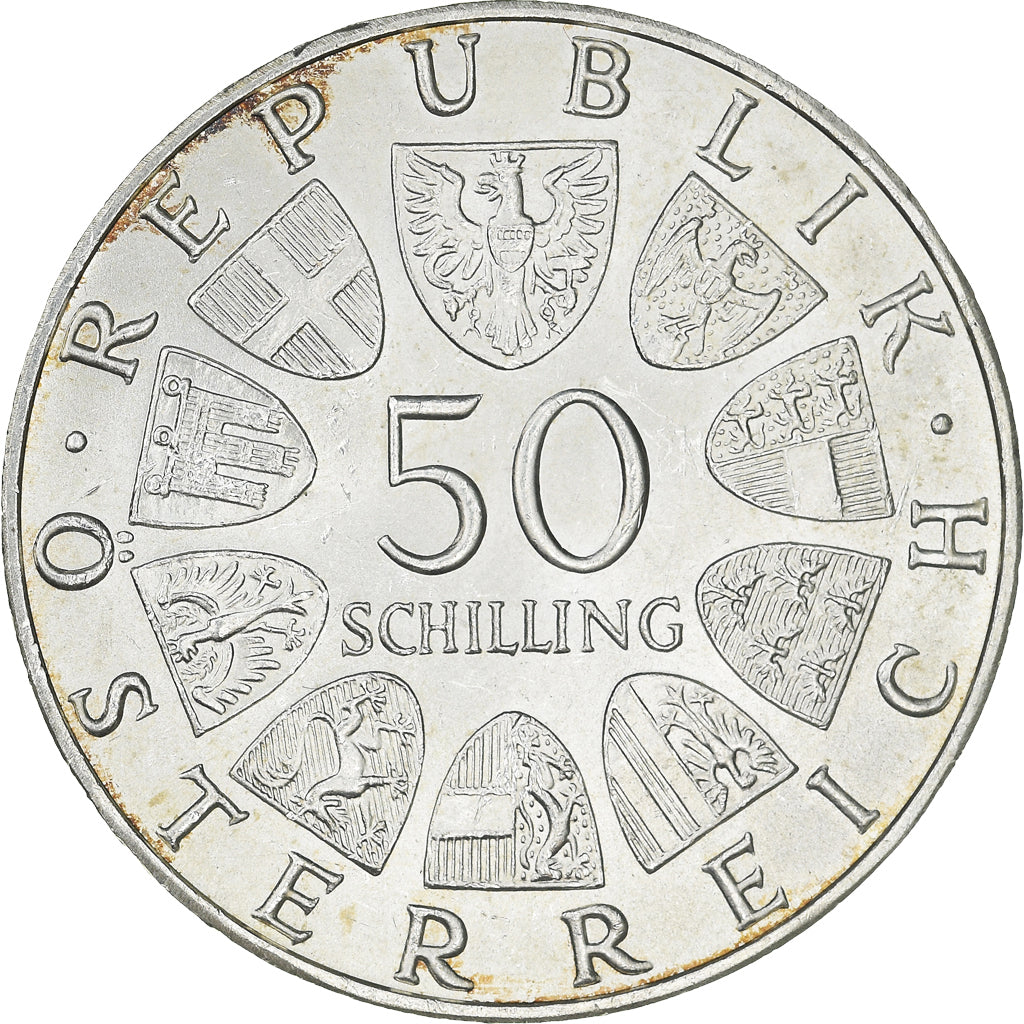 Moneta, Austria, 50 Schilling, 1971, MS(60-62), Srebro, KM:2911