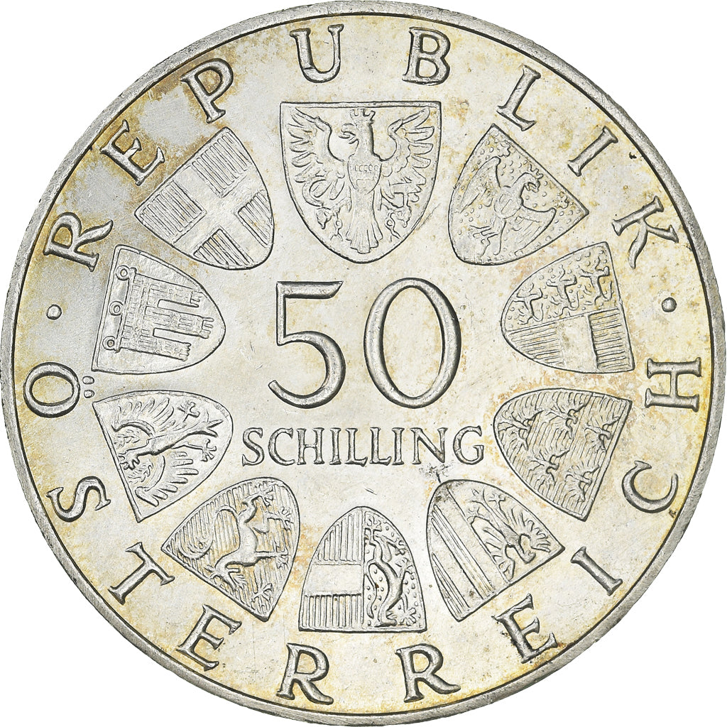 Moneta, Austria, 50 Schilling, 1971, MS(60-62), Srebro, KM:2911
