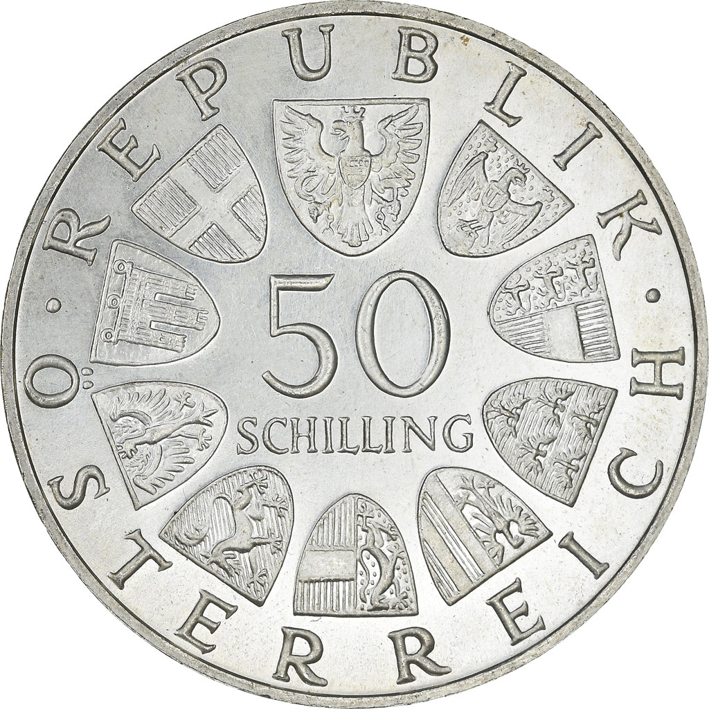 Moneta, Austria, 50 Schilling, 1971, MS(64), Srebro, KM:2911