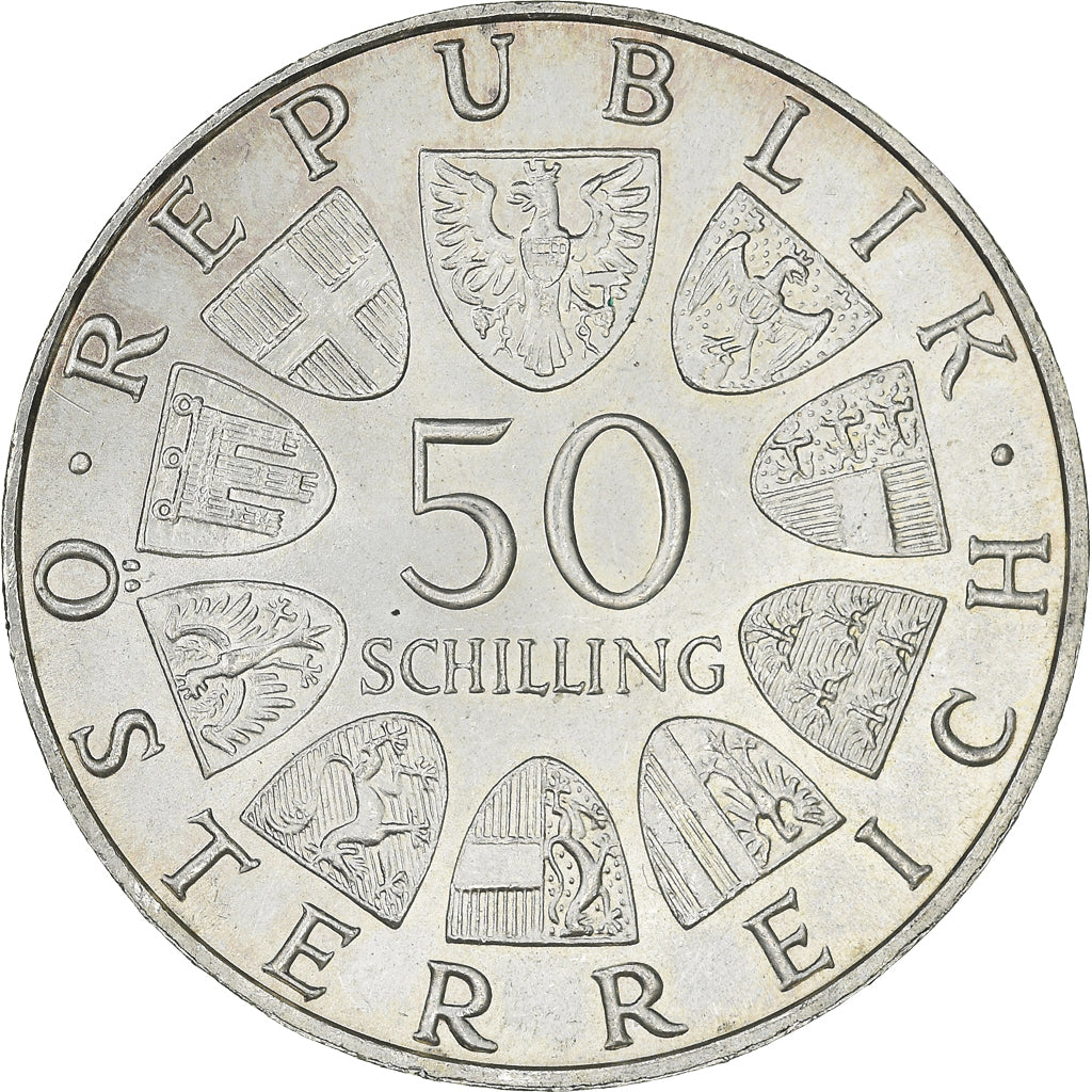 Moneta, Austria, 50 Schilling, 1971, MS(64), Srebro, KM:2911