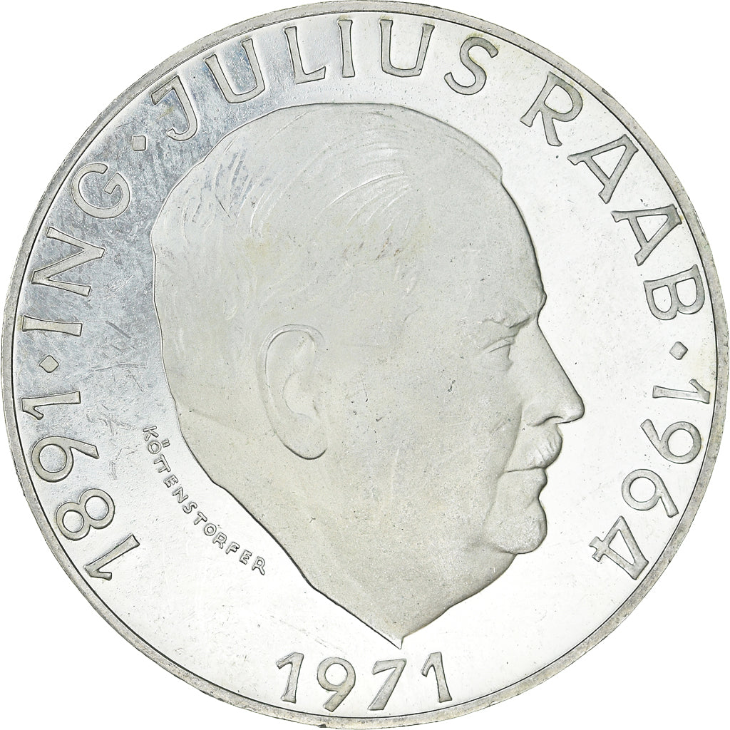Moneta, Austria, 50 Schilling, 1971, Proof, MS(64), Srebro, KM:2911