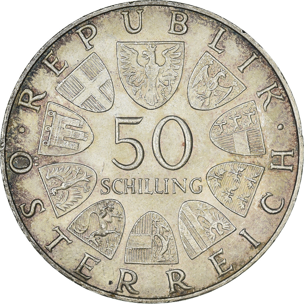 Moneta, Austria, 50 Schilling, 1969, MS(64), Srebro, KM:2906