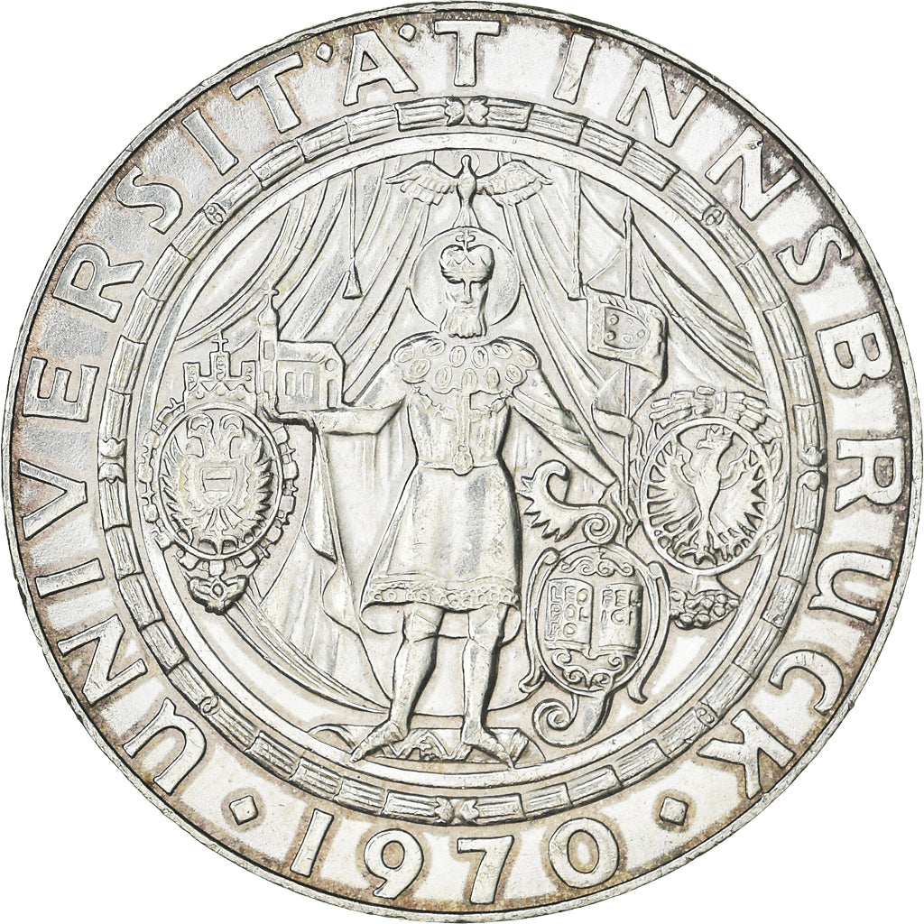 Münze, Österreich, 50 Schilling, 1970, VZ+, Silber, KM:2908