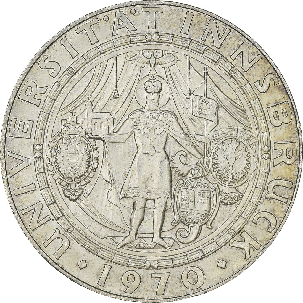 Münze, Österreich, 50 Schilling, 1970, UNZ+, Silber, KM:2908