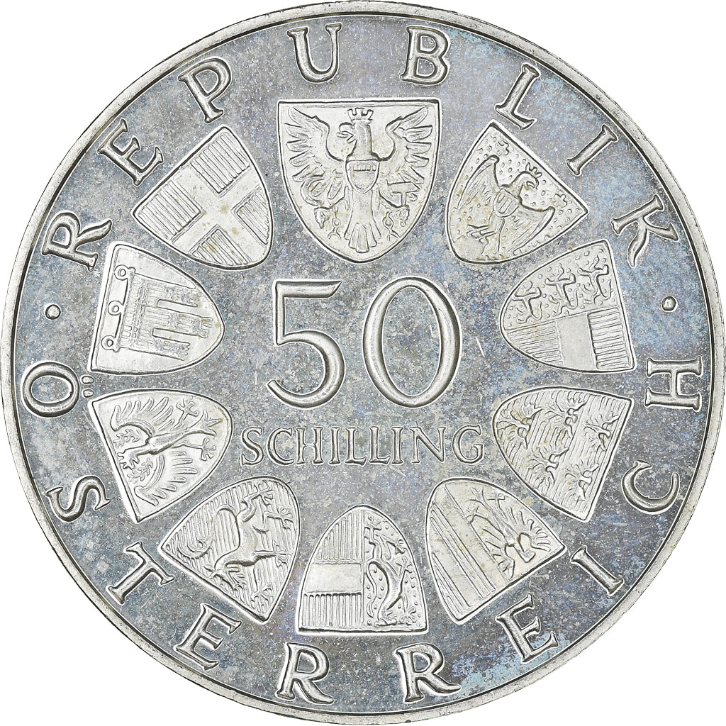 Munten, Oostenrijk, 50 Schilling, 1970, Proof, FDC, Zilver, KM:2908