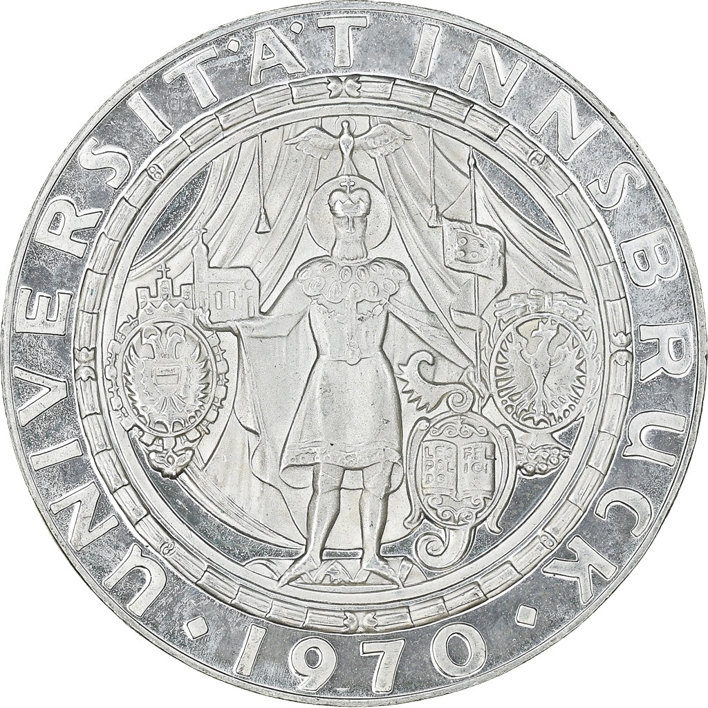 Moneta, Austria, 50 Schilling, 1970, Proof, MS(65-70), Srebro, KM:2908