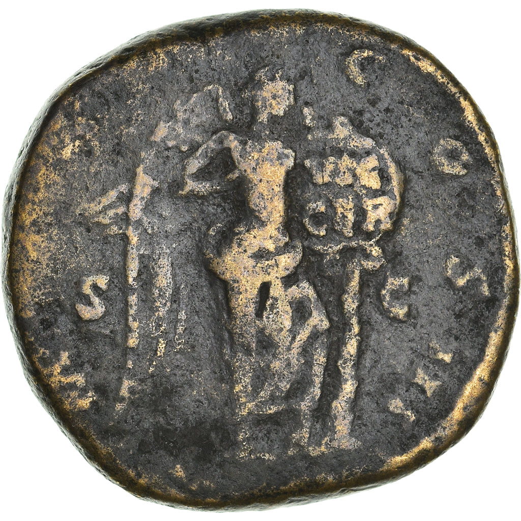 Moneta, Marcus Aurelius, Sesterzio, Rome, MB+, Bronzo, RIC:1001