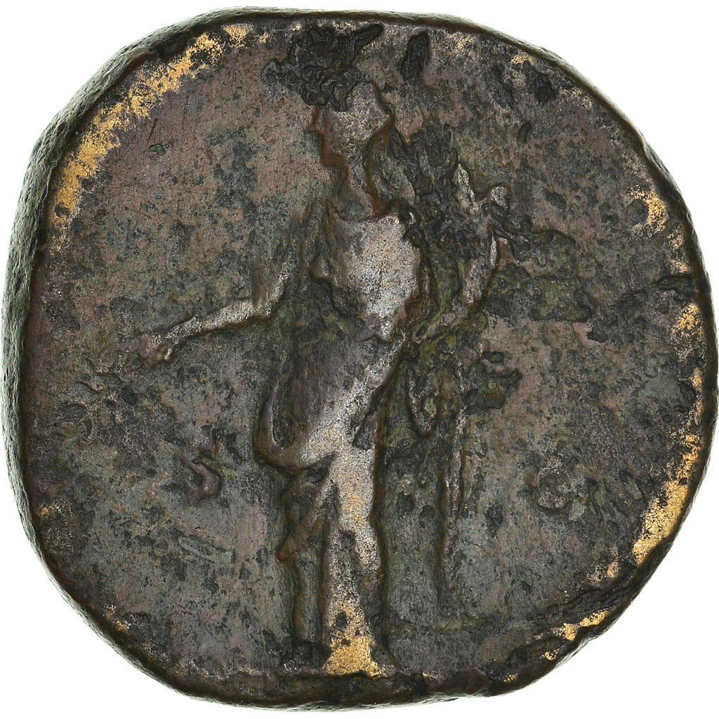 Moneta, Marcus Aurelius, Sesterzio, Rome, MB+, Bronzo, RIC:964