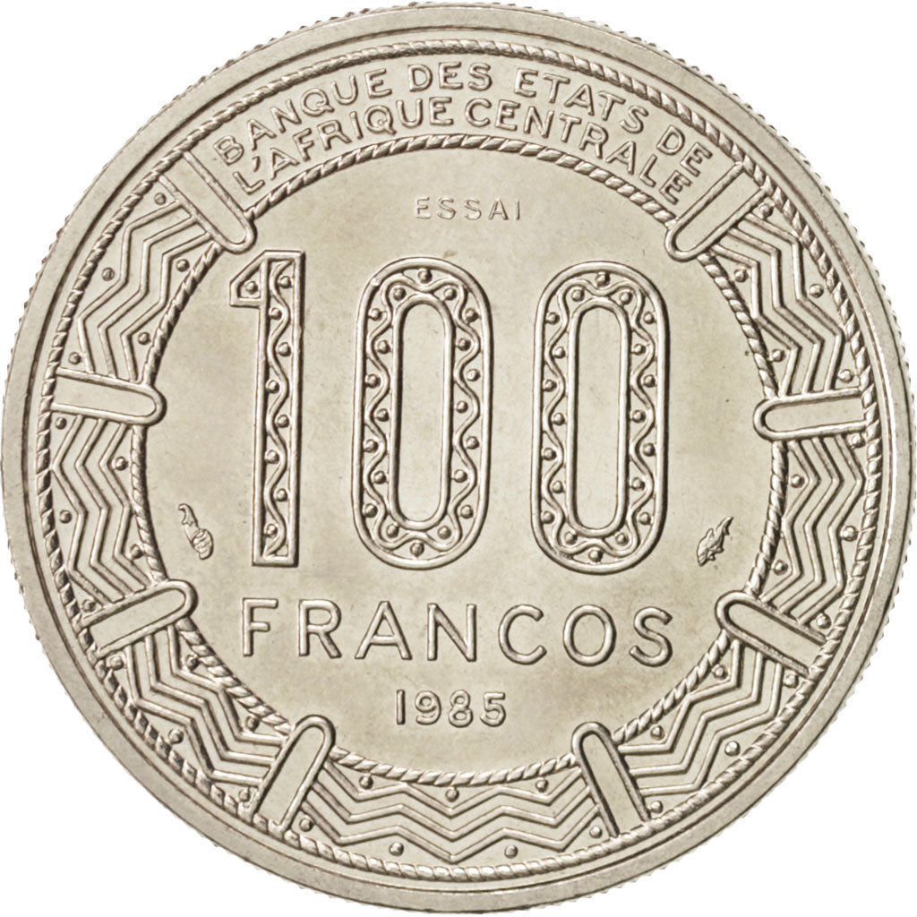 Equatorial Guinea, 100 Francos, 1985 ESSAI, MS(63), Nickel, KM:E31