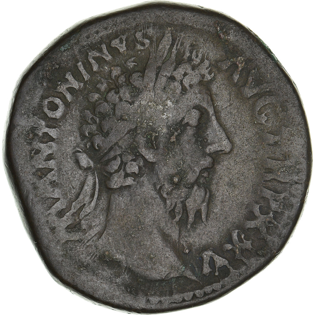 Moneta, Marcus Aurelius, Sestertius, Rome, VF(30-35), Brązowy