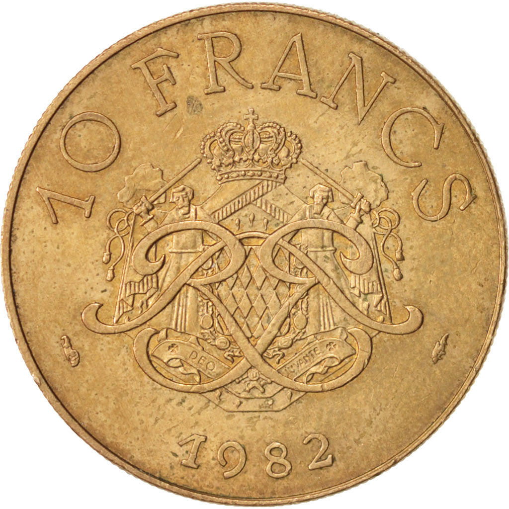 Munten, Monaco, Rainier III, 10 Francs, 1982, Paris, ZF, Copper-Nickel-Aluminum