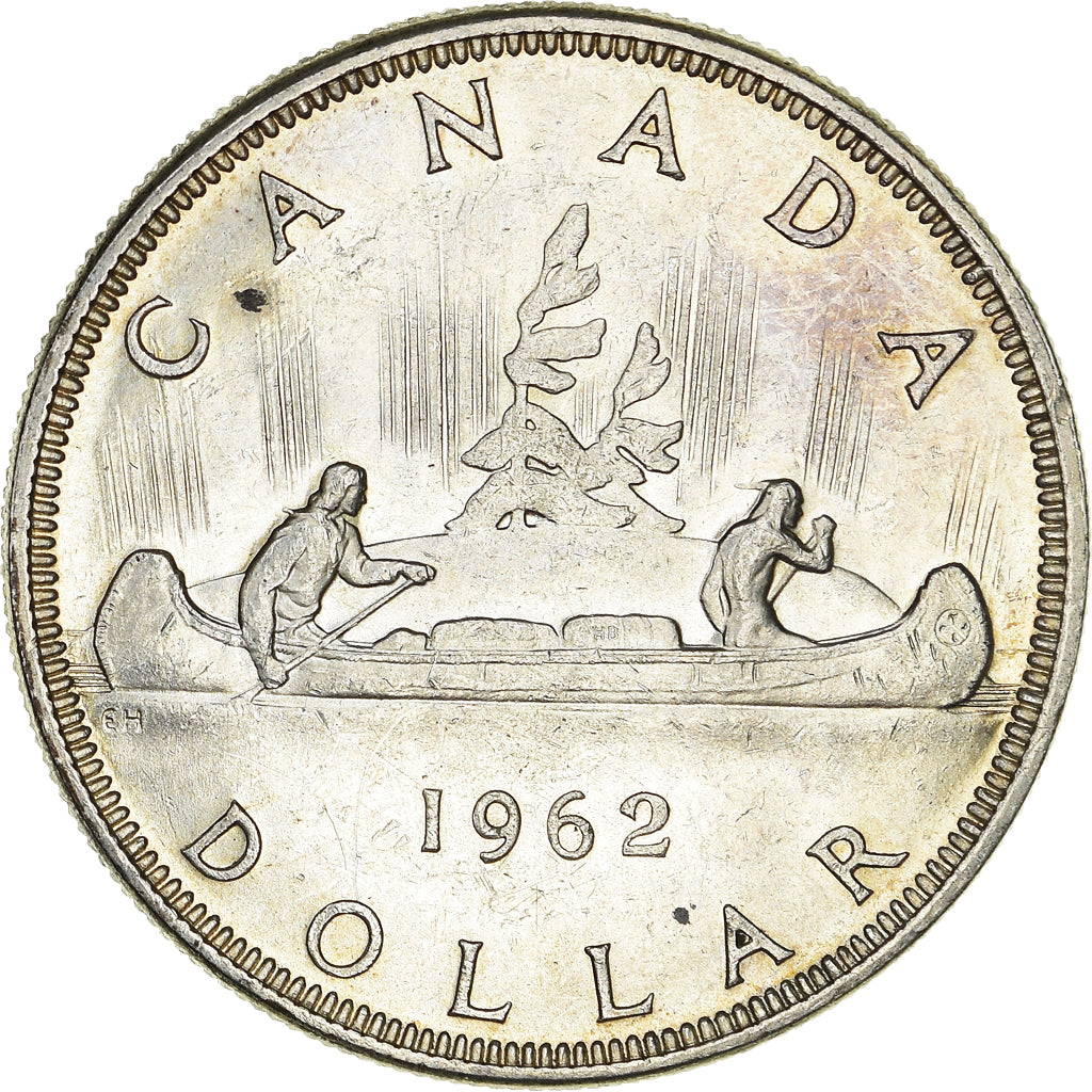Moneda, Canadá, Elizabeth II, Dollar, 1962, Royal Canadian Mint, Ottawa, EBC