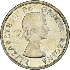 Moneda, Canadá, Elizabeth II, Dollar, 1957, Royal Canadian Mint, Ottawa, EBC+