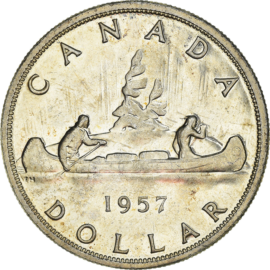 Coin, Canada, Elizabeth II, Dollar, 1957, Royal Canadian Mint, Ottawa