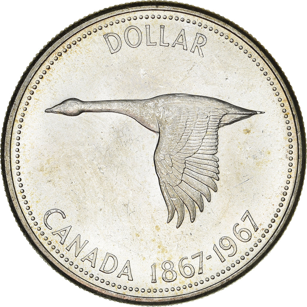 Münze, Kanada, Elizabeth II, Dollar, 1967, Royal Canadian Mint, Ottawa, VZ+