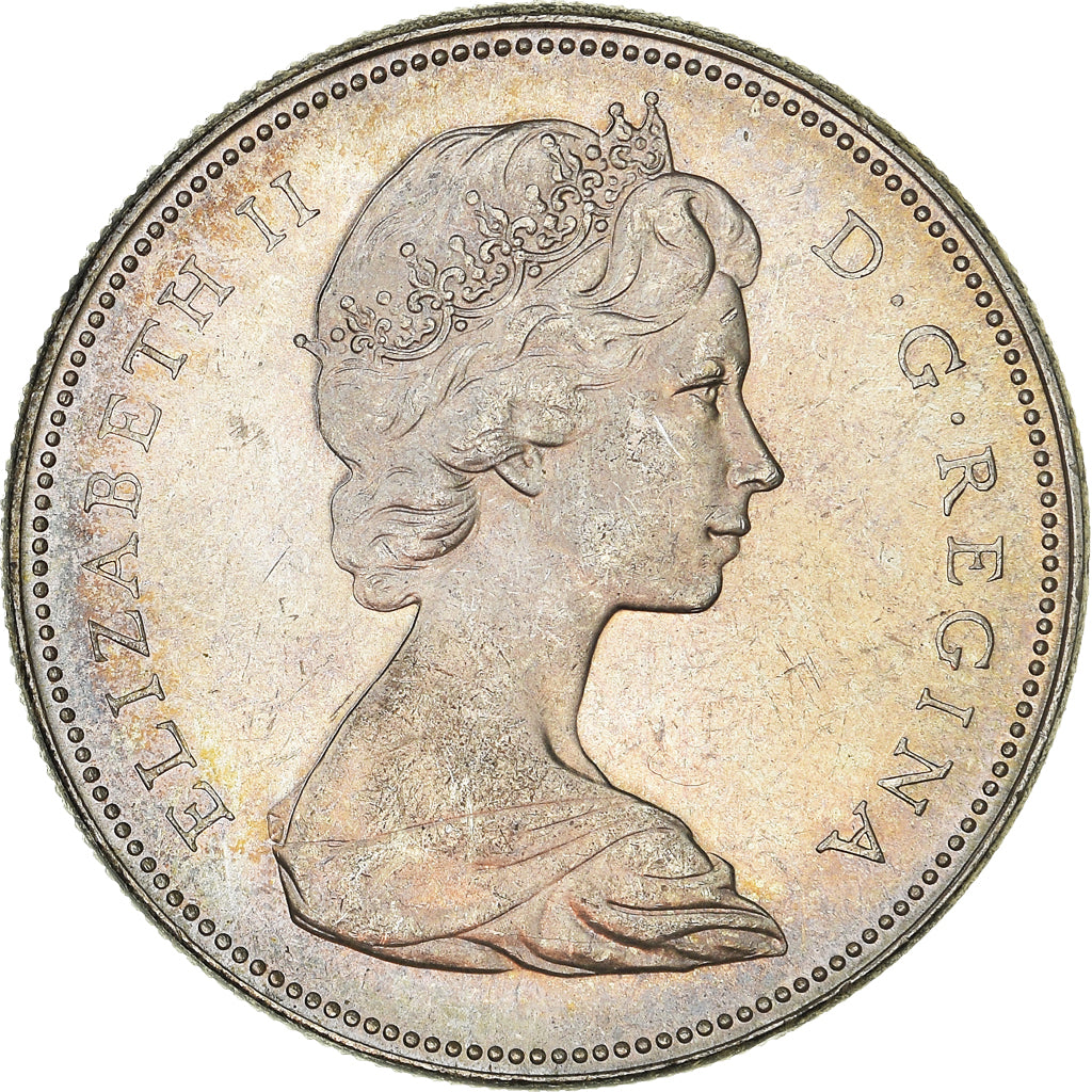 Moneda, Canadá, Elizabeth II, Dollar, 1965, Royal Canadian Mint, Ottawa, EBC