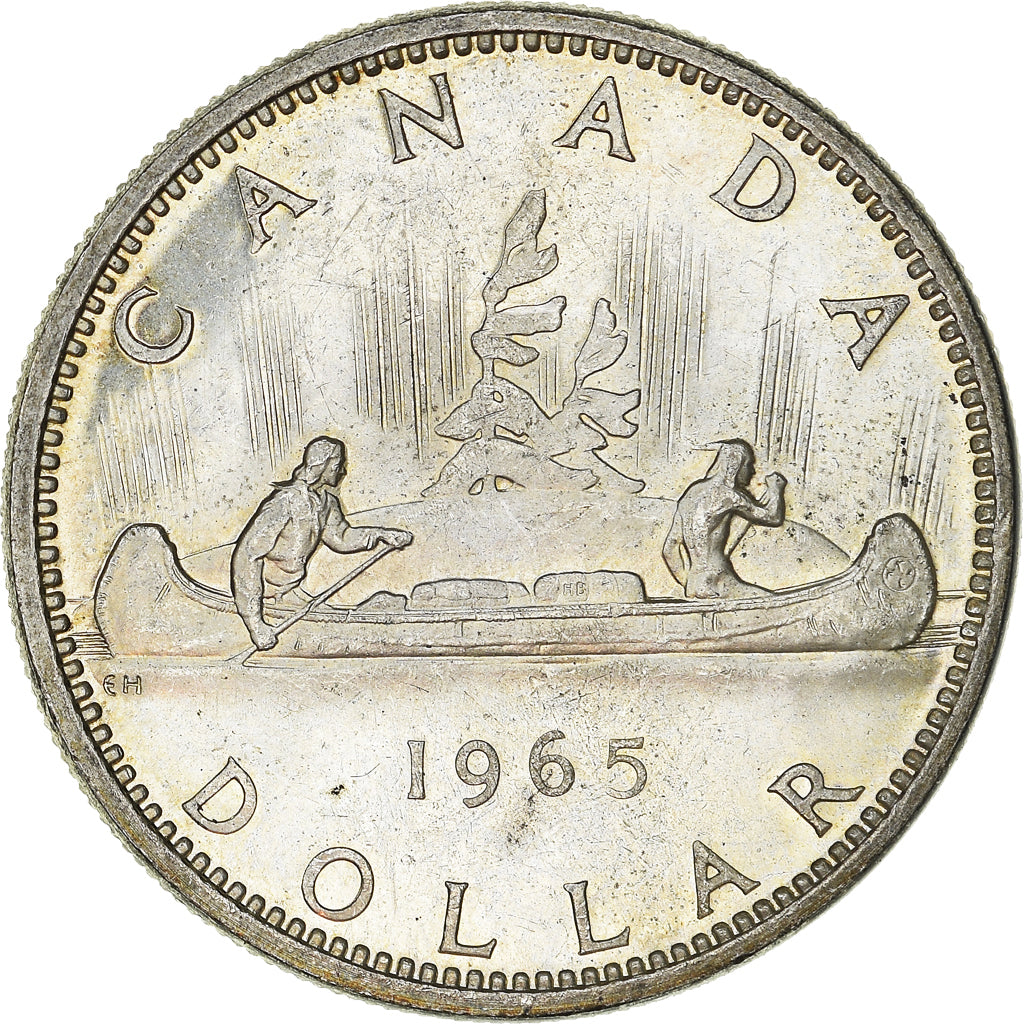 Moneda, Canadá, Elizabeth II, Dollar, 1965, Royal Canadian Mint, Ottawa, EBC