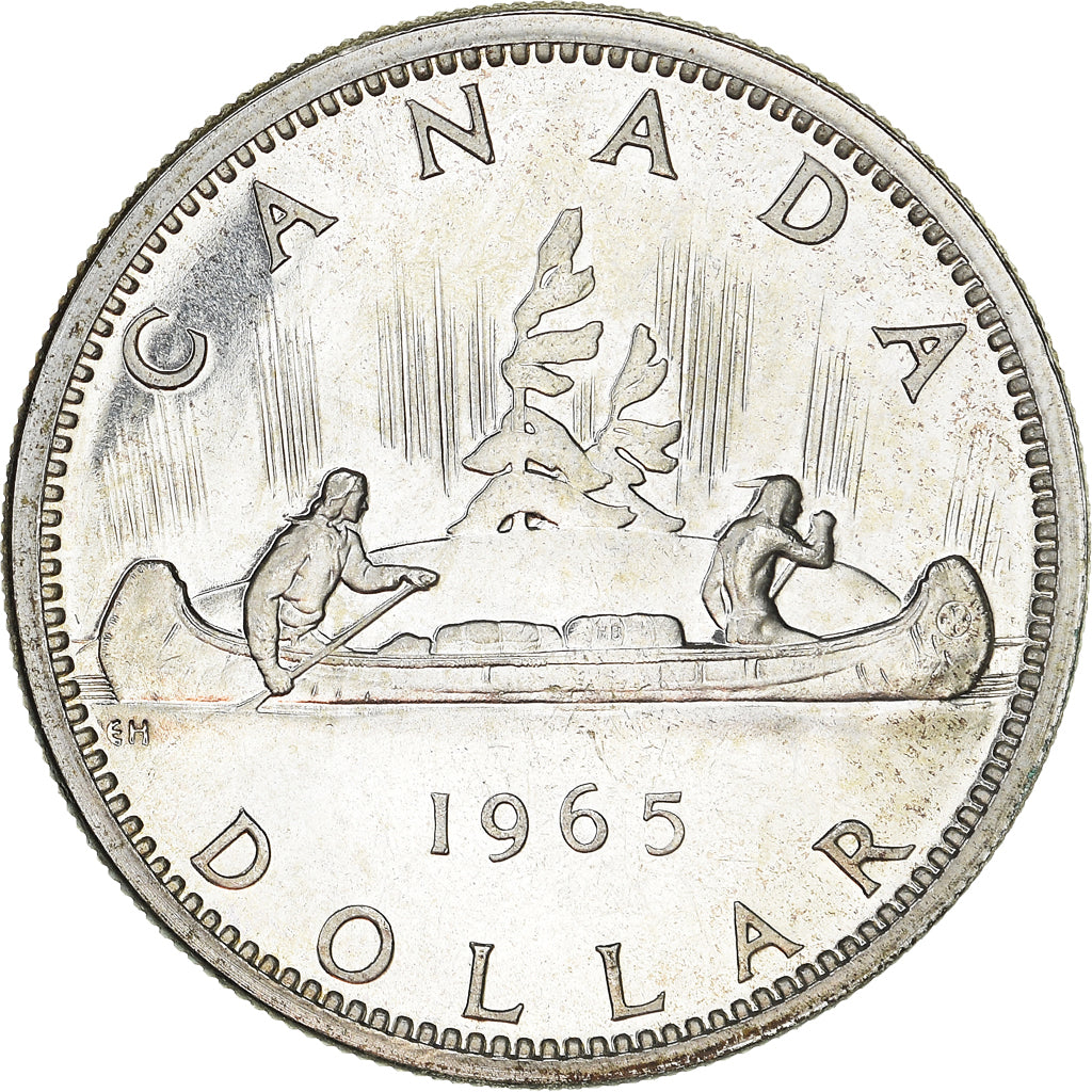 Moneda, Canadá, Elizabeth II, Dollar, 1965, Royal Canadian Mint, Ottawa, EBC