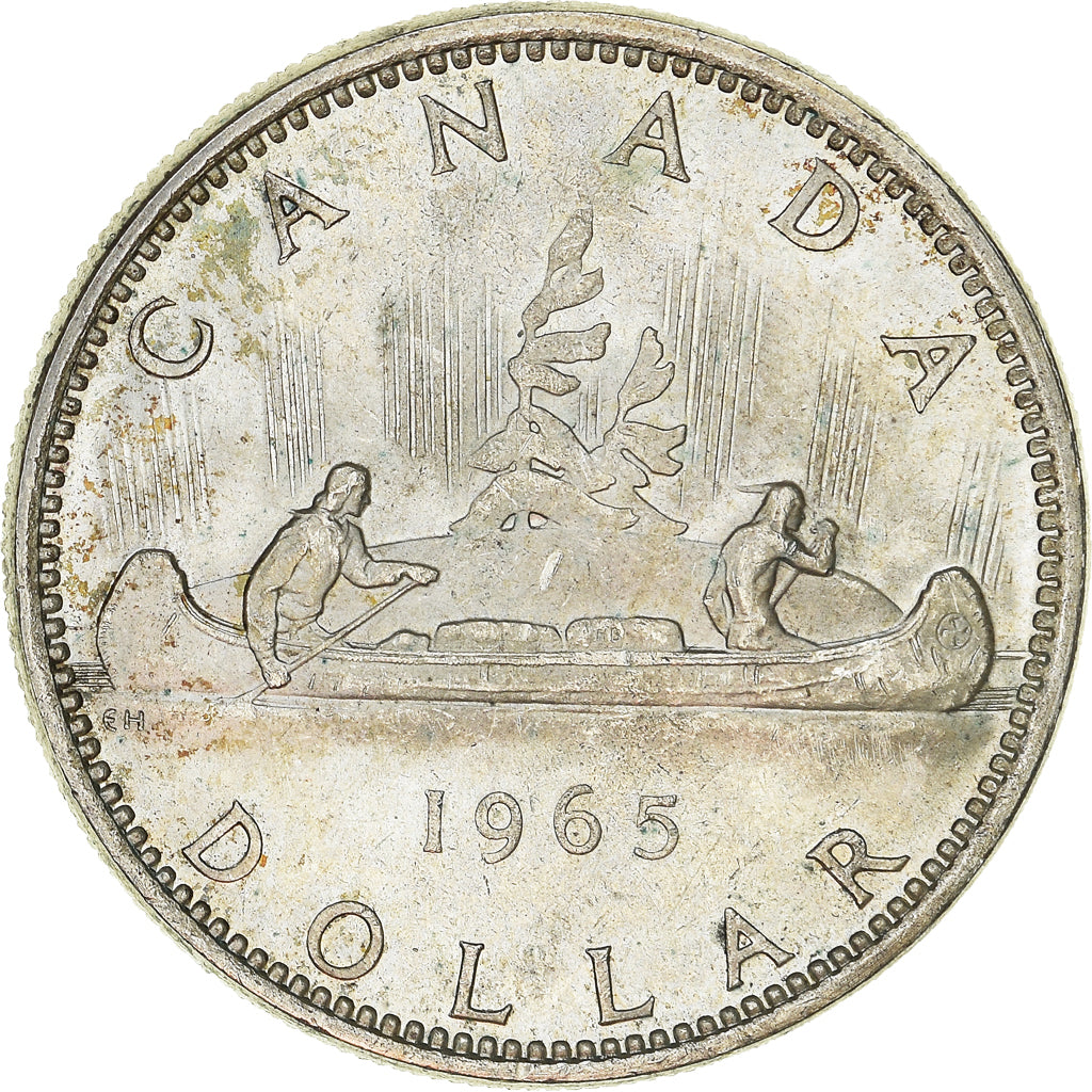 Moneda, Canadá, Elizabeth II, Dollar, 1965, Royal Canadian Mint, Ottawa, EBC
